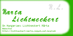 marta lichtneckert business card