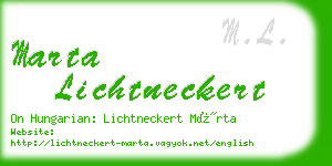 marta lichtneckert business card